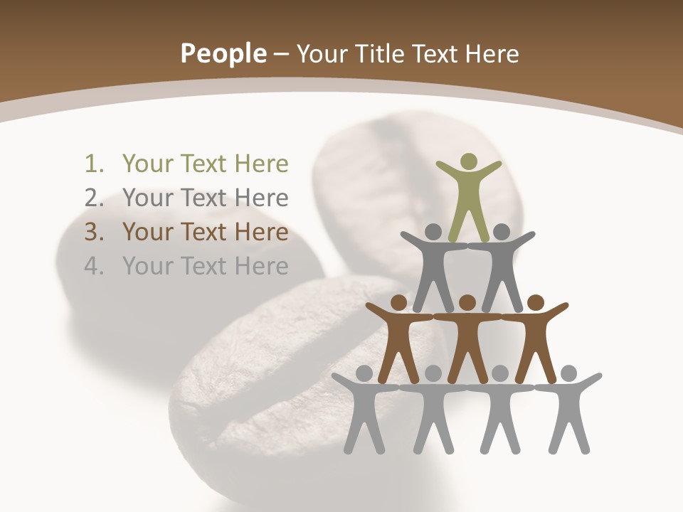 3 Roasted Coffee On White PowerPoint Template