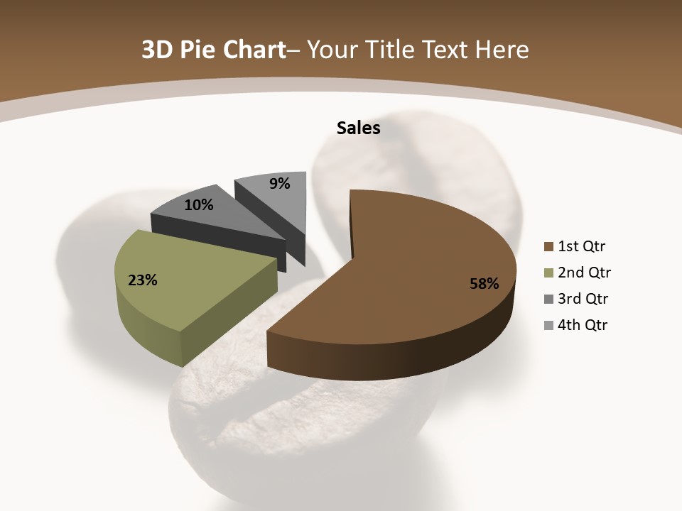 3 Roasted Coffee On White PowerPoint Template