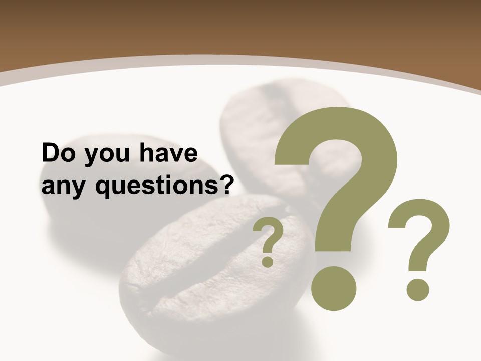 3 Roasted Coffee On White PowerPoint Template