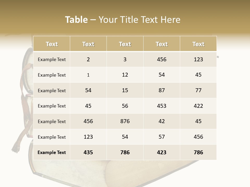 Stack Of Vintage Books, Isolated On White Background PowerPoint Template