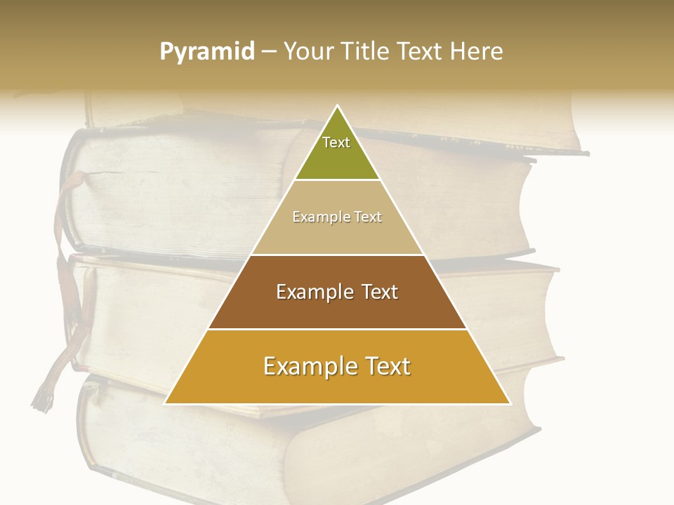 Stack Of Vintage Books, Isolated On White Background PowerPoint Template