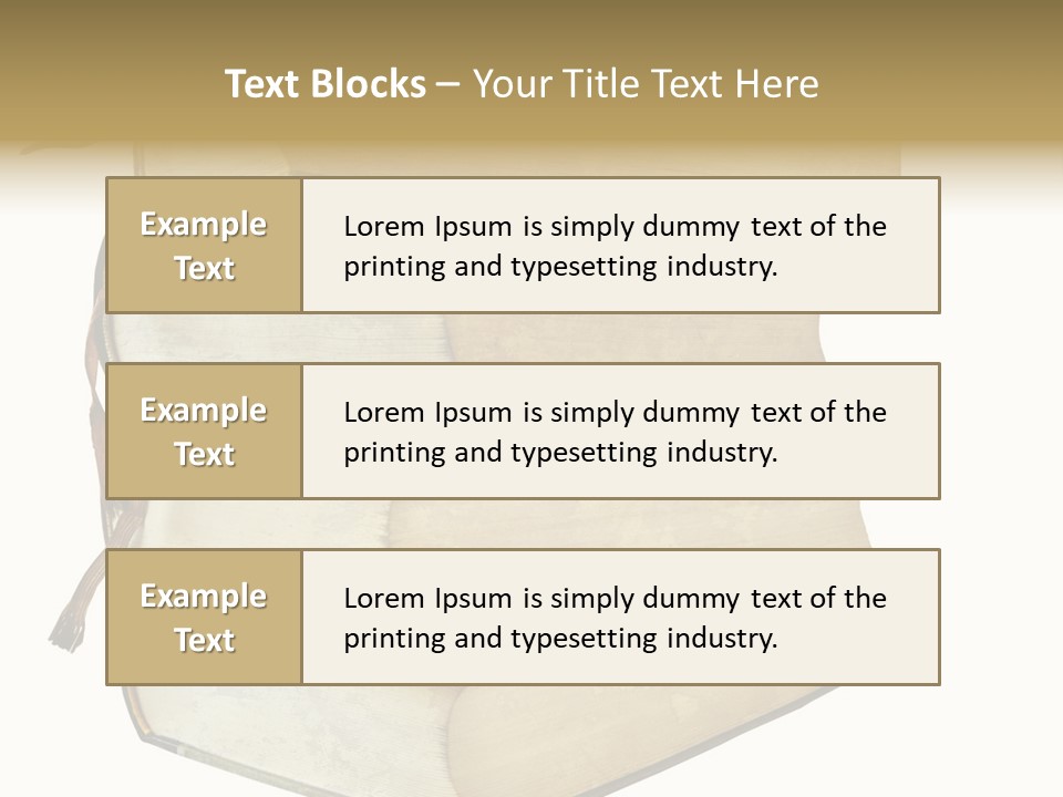 Stack Of Vintage Books, Isolated On White Background PowerPoint Template