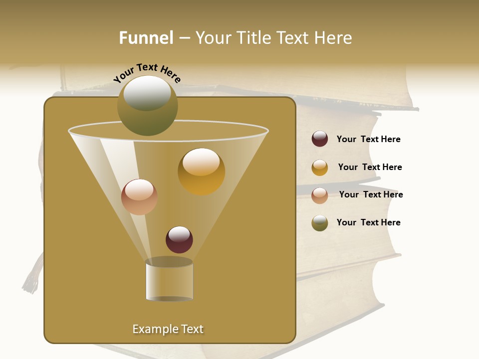 Stack Of Vintage Books, Isolated On White Background PowerPoint Template