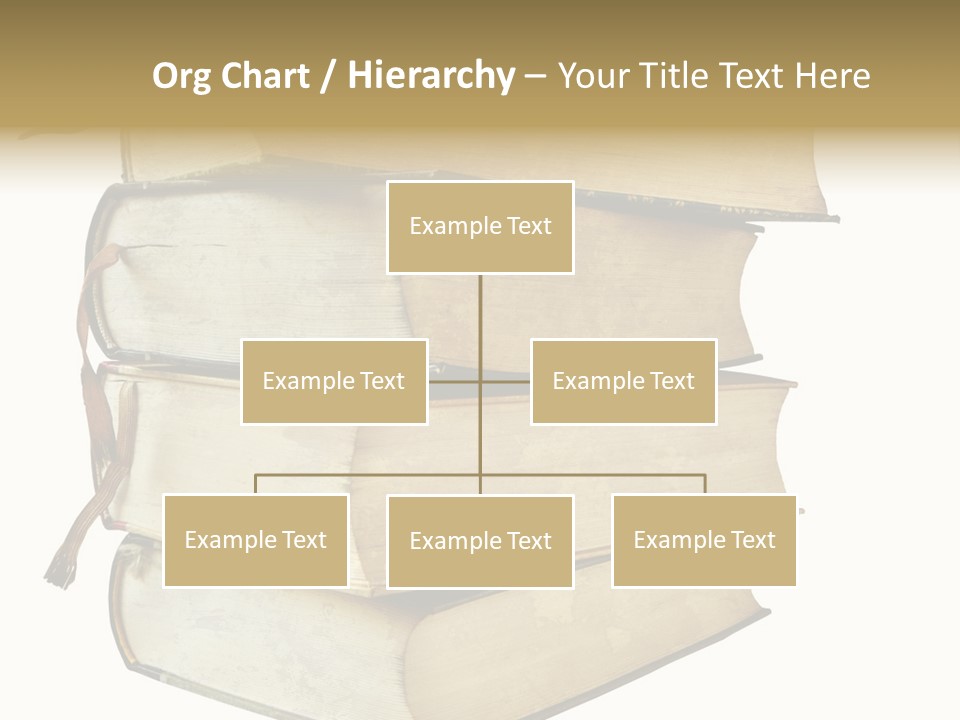 Stack Of Vintage Books, Isolated On White Background PowerPoint Template