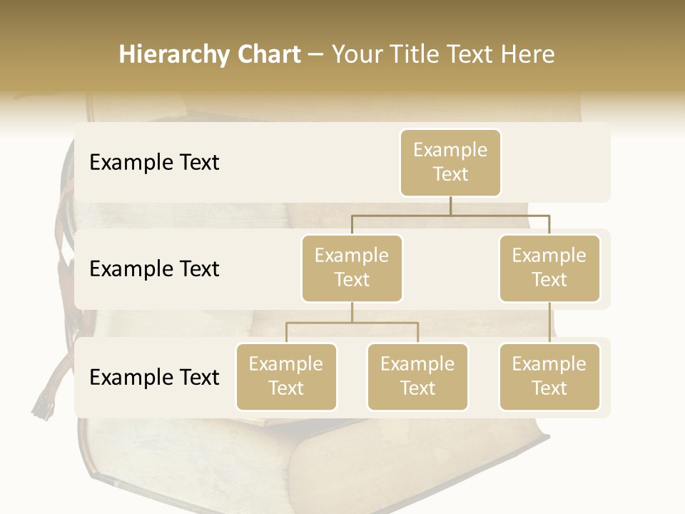 Stack Of Vintage Books, Isolated On White Background PowerPoint Template