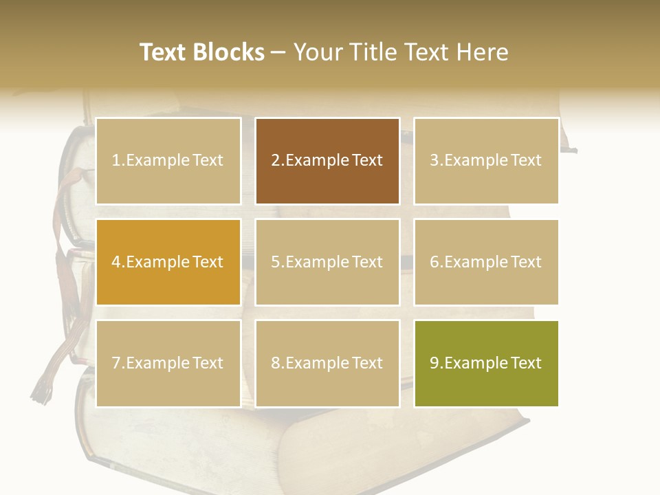 Stack Of Vintage Books, Isolated On White Background PowerPoint Template