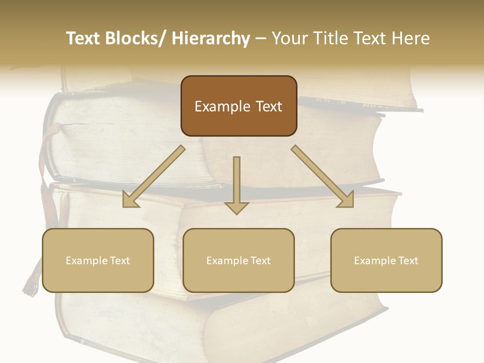 Stack Of Vintage Books, Isolated On White Background PowerPoint Template