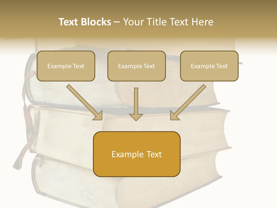Stack Of Vintage Books, Isolated On White Background PowerPoint Template