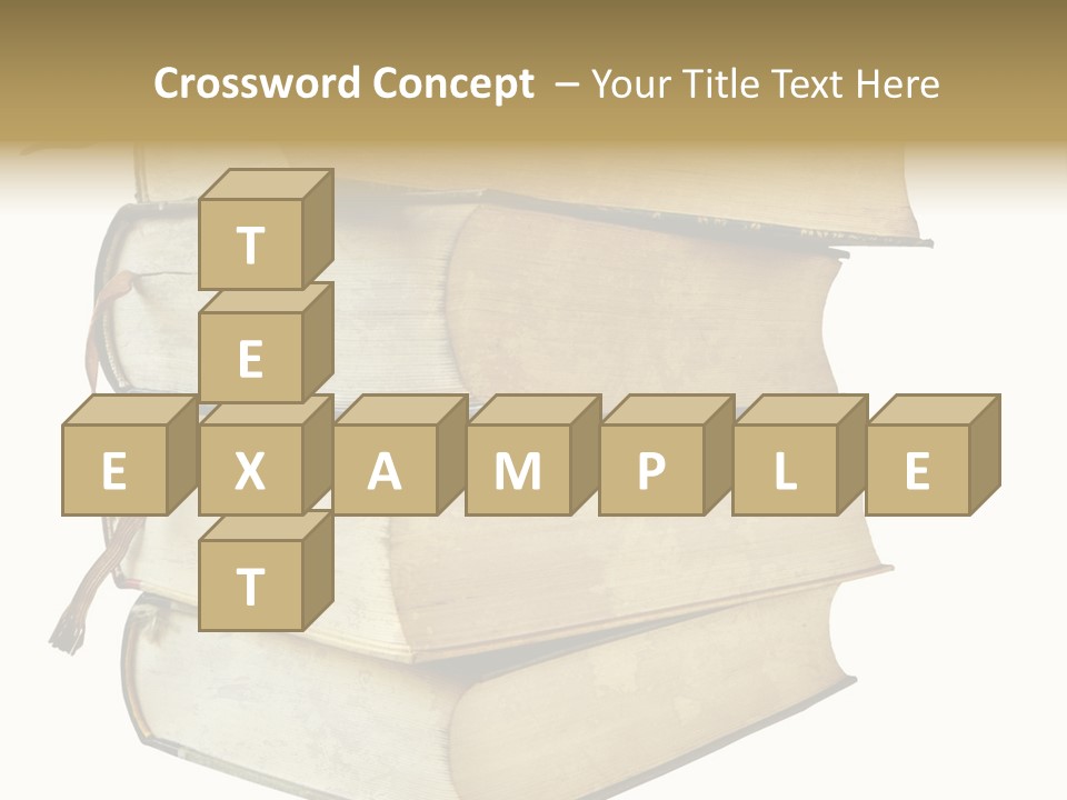 Stack Of Vintage Books, Isolated On White Background PowerPoint Template