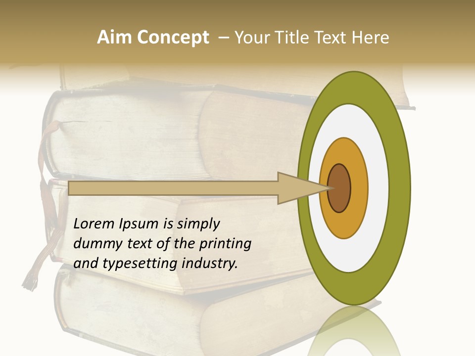 Stack Of Vintage Books, Isolated On White Background PowerPoint Template