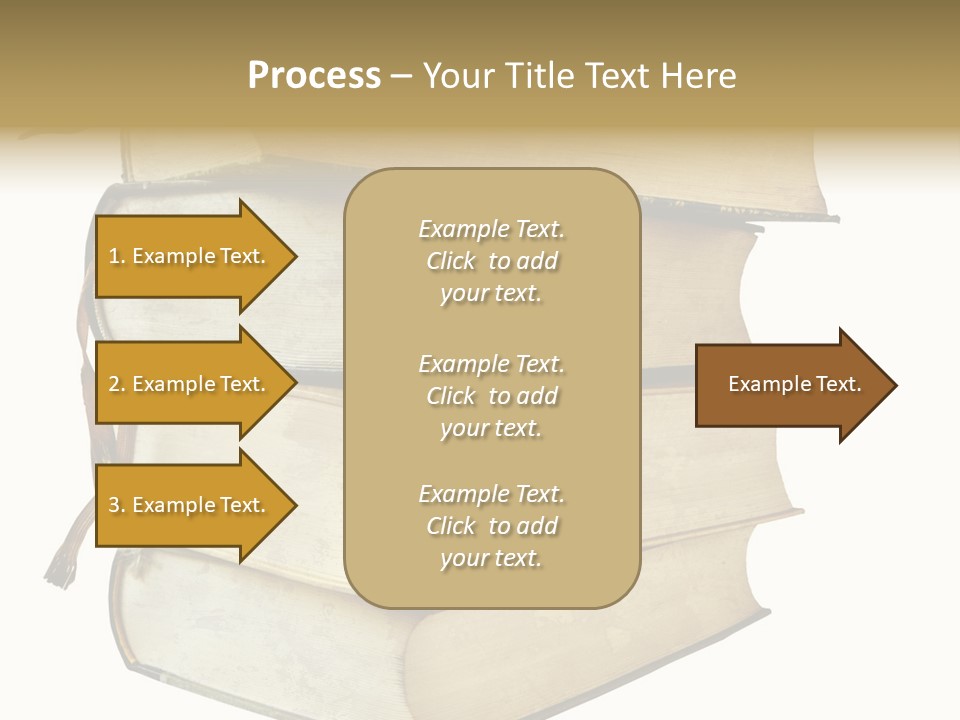 Stack Of Vintage Books, Isolated On White Background PowerPoint Template