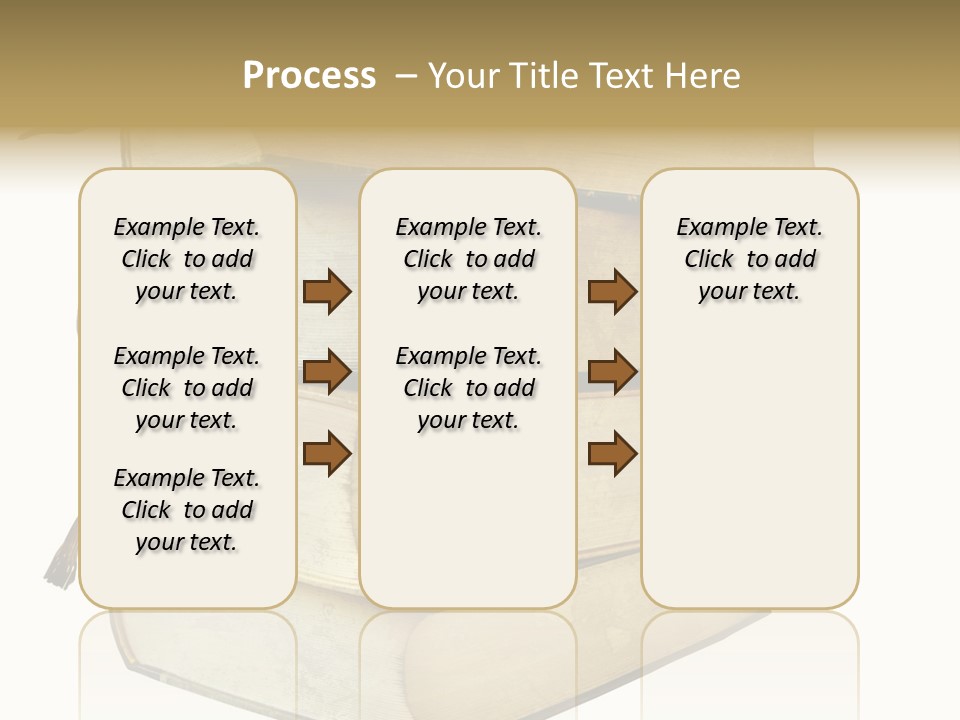 Stack Of Vintage Books, Isolated On White Background PowerPoint Template