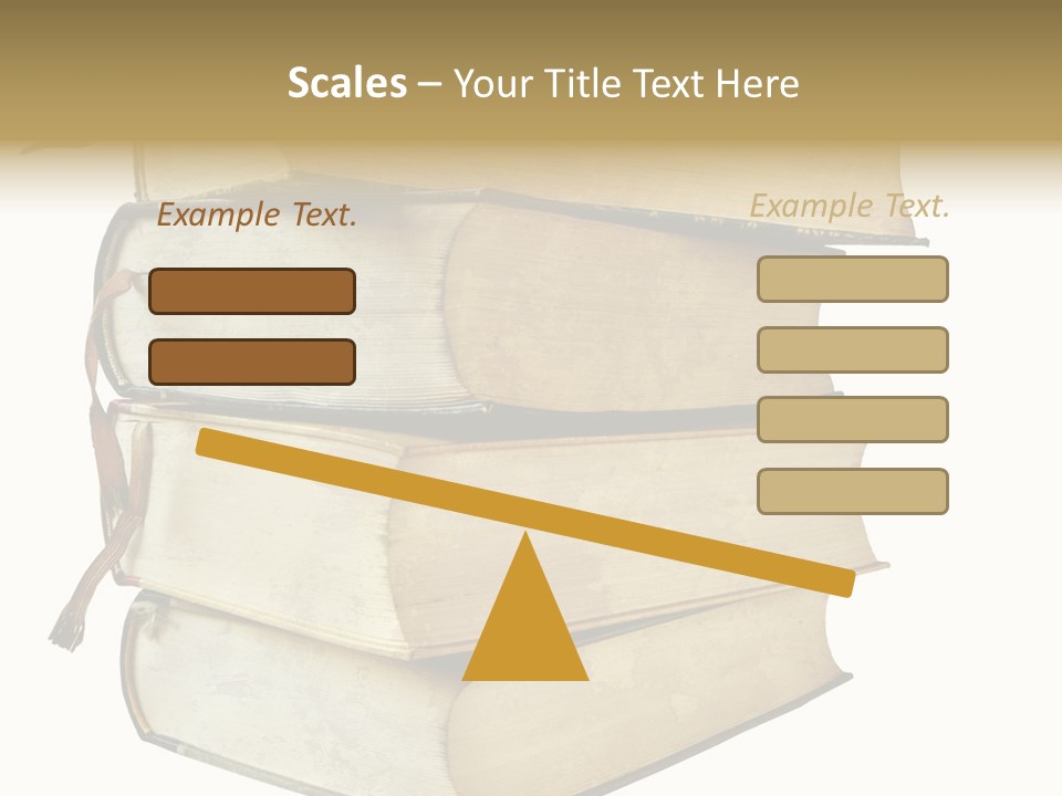 Stack Of Vintage Books, Isolated On White Background PowerPoint Template