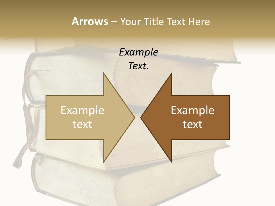 Stack Of Vintage Books, Isolated On White Background PowerPoint Template