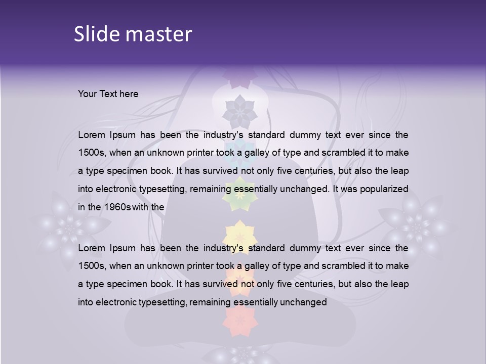 Illustration Of A Silhouette With Chackras. Each Element On Separate Layers For Easy Modification. Linear And Radial Gradients Only. Stock Vector Illustration: PowerPoint Template