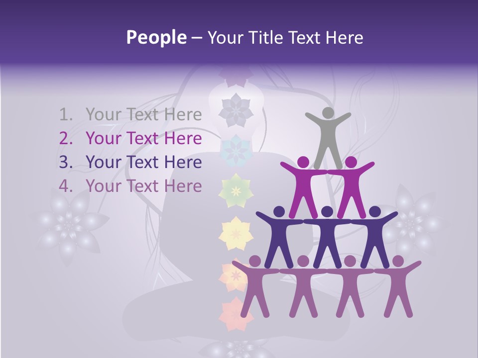 Illustration Of A Silhouette With Chackras. Each Element On Separate Layers For Easy Modification. Linear And Radial Gradients Only. Stock Vector Illustration: PowerPoint Template