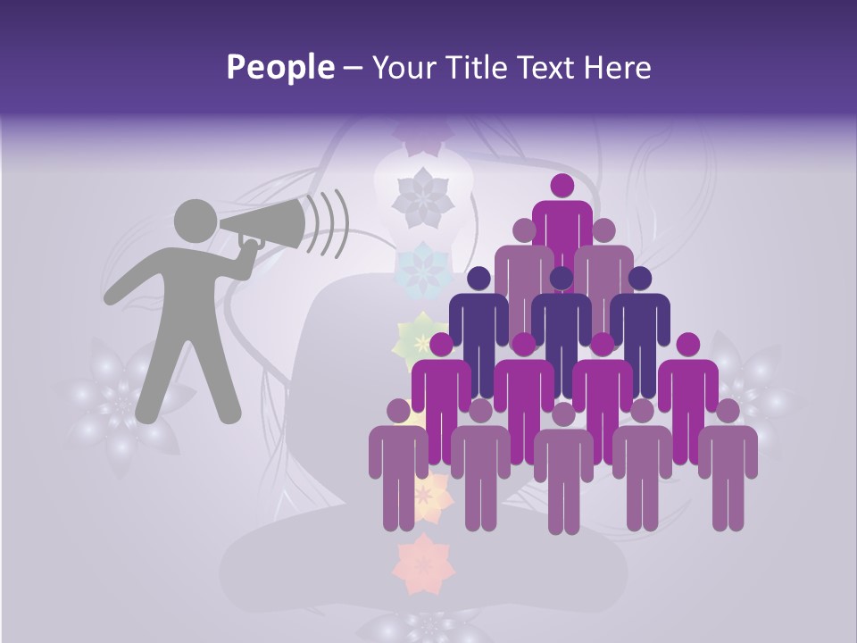 Illustration Of A Silhouette With Chackras. Each Element On Separate Layers For Easy Modification. Linear And Radial Gradients Only. Stock Vector Illustration: PowerPoint Template