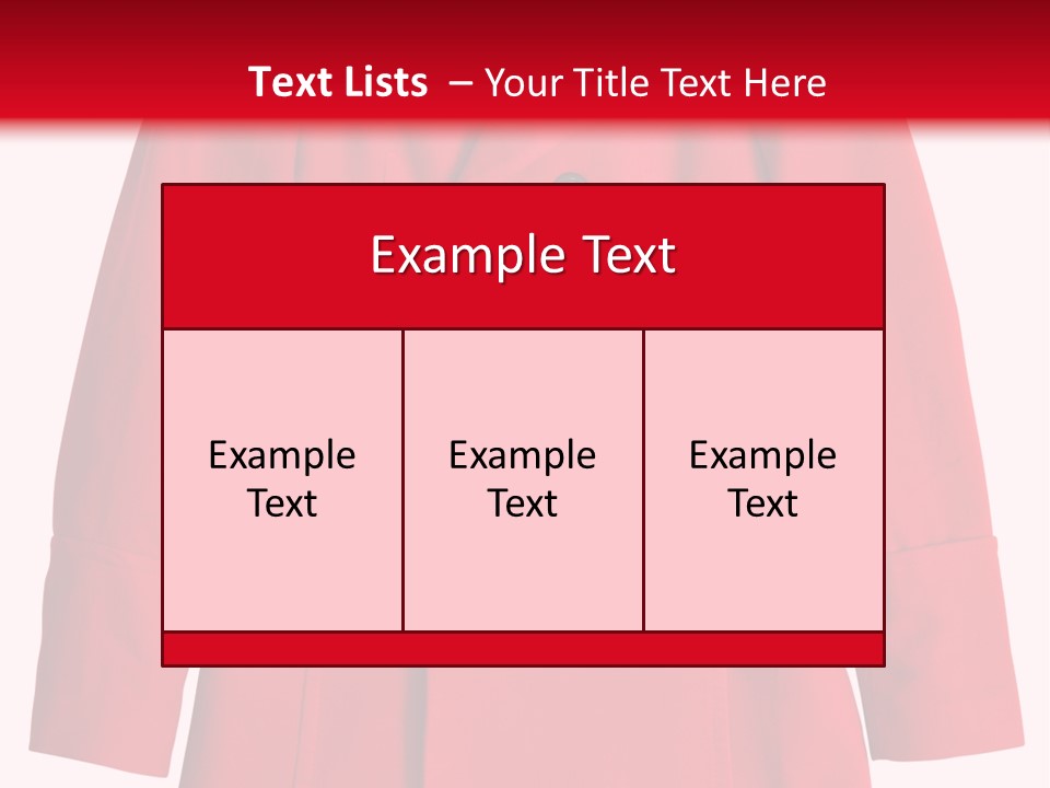 Woman Red Long Coat Isolated On White Background PowerPoint Template