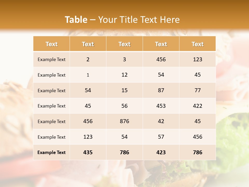 Sandwiches PowerPoint Template