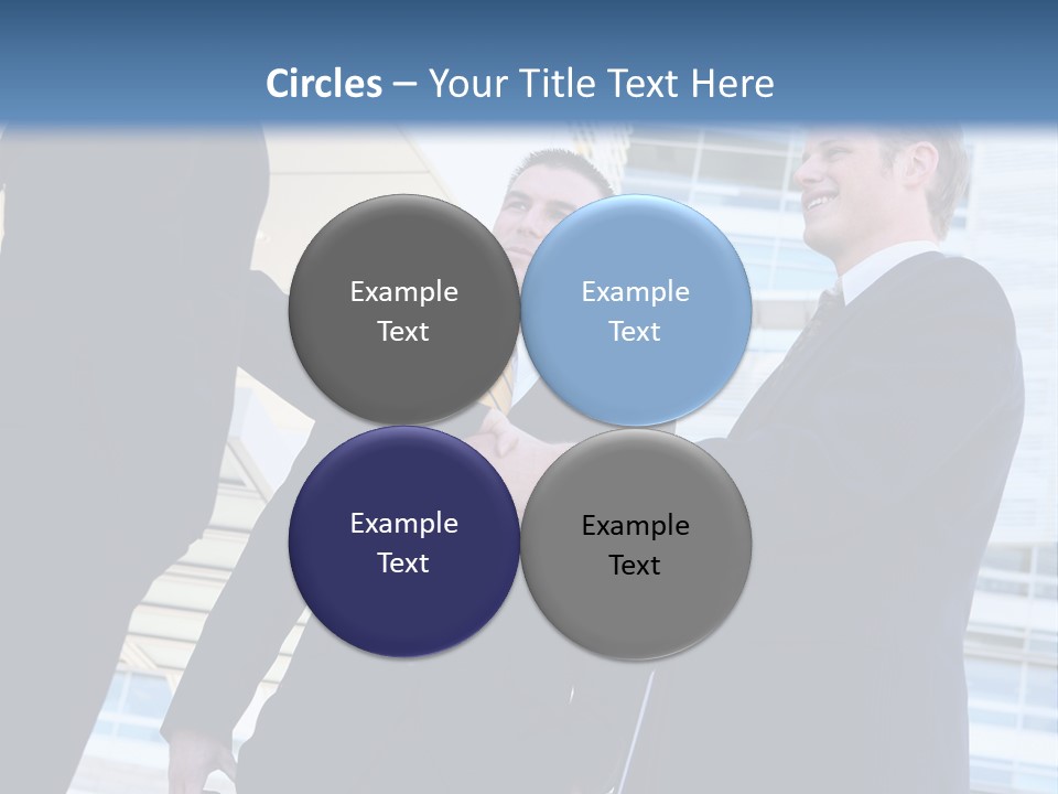 A Business Man And Woman Team At Office Shaking Hands PowerPoint Template