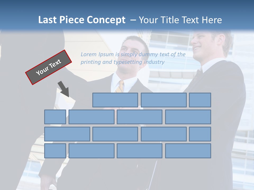 A Business Man And Woman Team At Office Shaking Hands PowerPoint Template