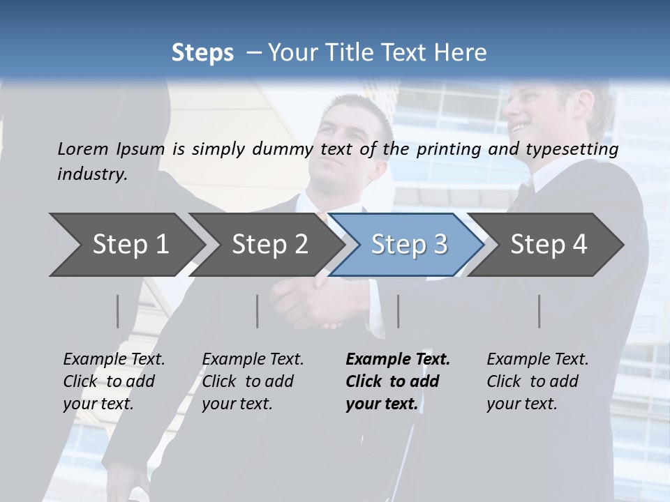 A Business Man And Woman Team At Office Shaking Hands PowerPoint Template