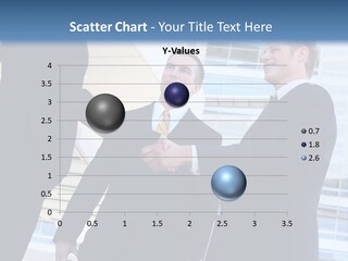 A Business Man And Woman Team At Office Shaking Hands PowerPoint Template