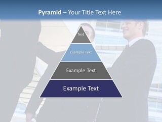 A Business Man And Woman Team At Office Shaking Hands PowerPoint Template
