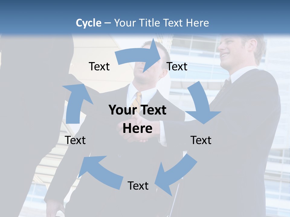 A Business Man And Woman Team At Office Shaking Hands PowerPoint Template