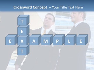 A Business Man And Woman Team At Office Shaking Hands PowerPoint Template