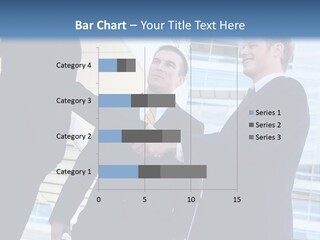 A Business Man And Woman Team At Office Shaking Hands PowerPoint Template