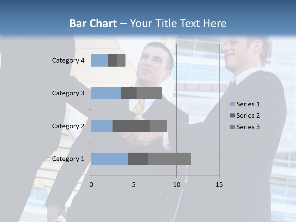 A Business Man And Woman Team At Office Shaking Hands PowerPoint Template