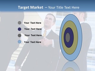 A Business Man And Woman Team At Office Shaking Hands PowerPoint Template