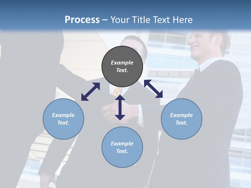 A Business Man And Woman Team At Office Shaking Hands PowerPoint Template