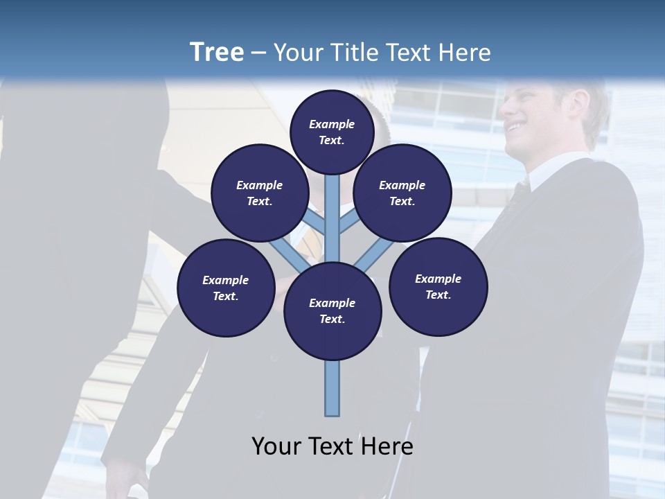 A Business Man And Woman Team At Office Shaking Hands PowerPoint Template