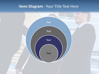 A Business Man And Woman Team At Office Shaking Hands PowerPoint Template