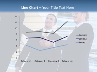 A Business Man And Woman Team At Office Shaking Hands PowerPoint Template
