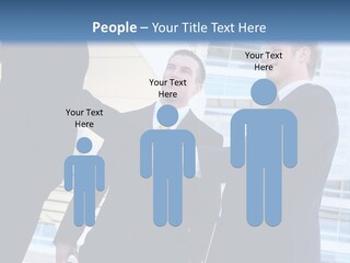 A Business Man And Woman Team At Office Shaking Hands PowerPoint Template