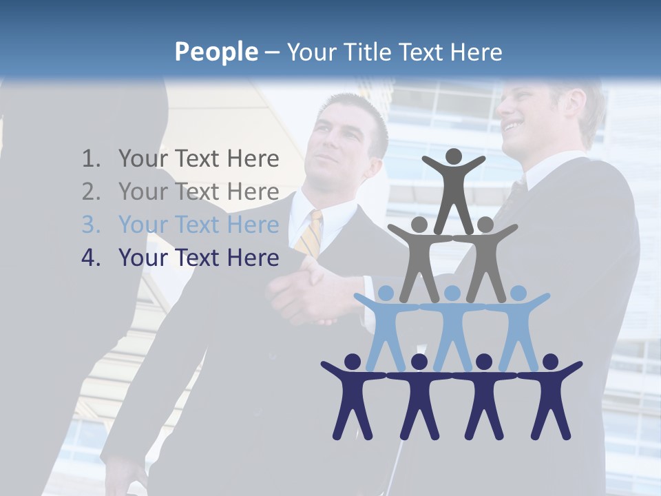 A Business Man And Woman Team At Office Shaking Hands PowerPoint Template