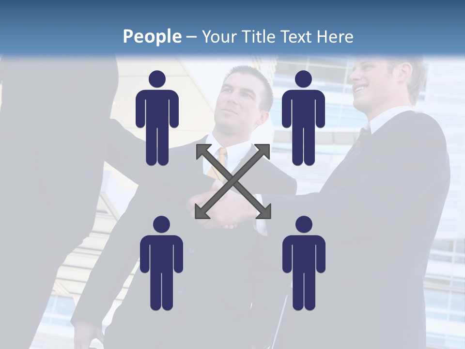 A Business Man And Woman Team At Office Shaking Hands PowerPoint Template