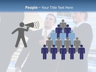 A Business Man And Woman Team At Office Shaking Hands PowerPoint Template