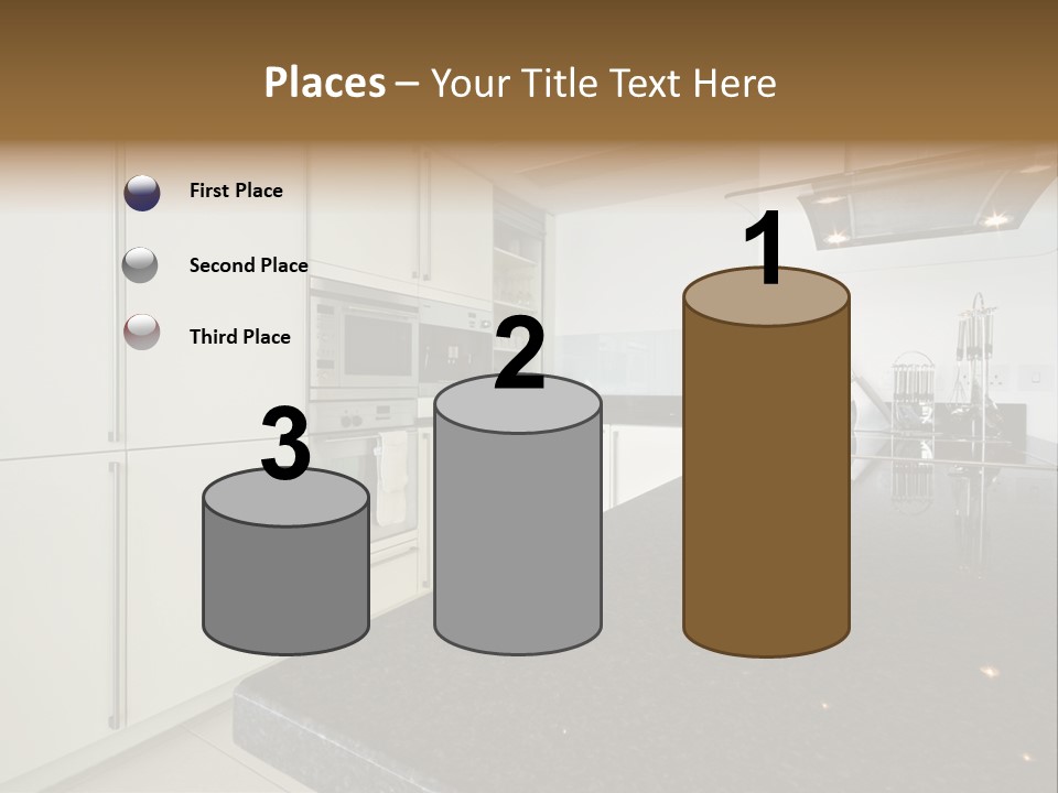 Fully Fitted Modern Kitchen With All Appliances PowerPoint Template