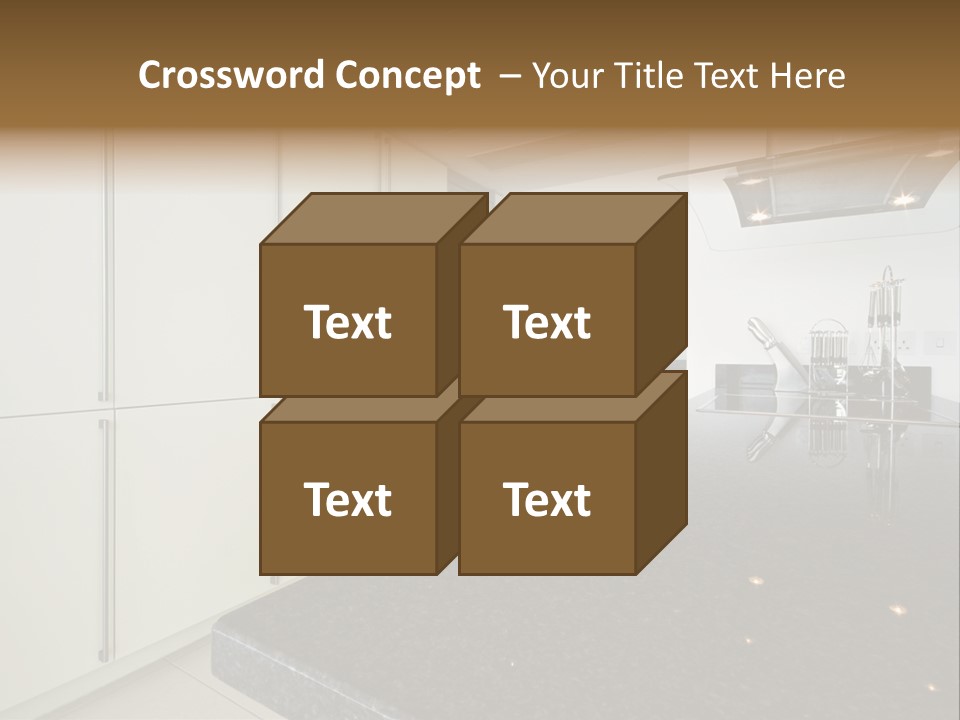 Fully Fitted Modern Kitchen With All Appliances PowerPoint Template