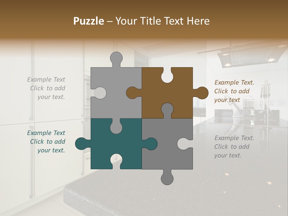 Fully Fitted Modern Kitchen With All Appliances PowerPoint Template