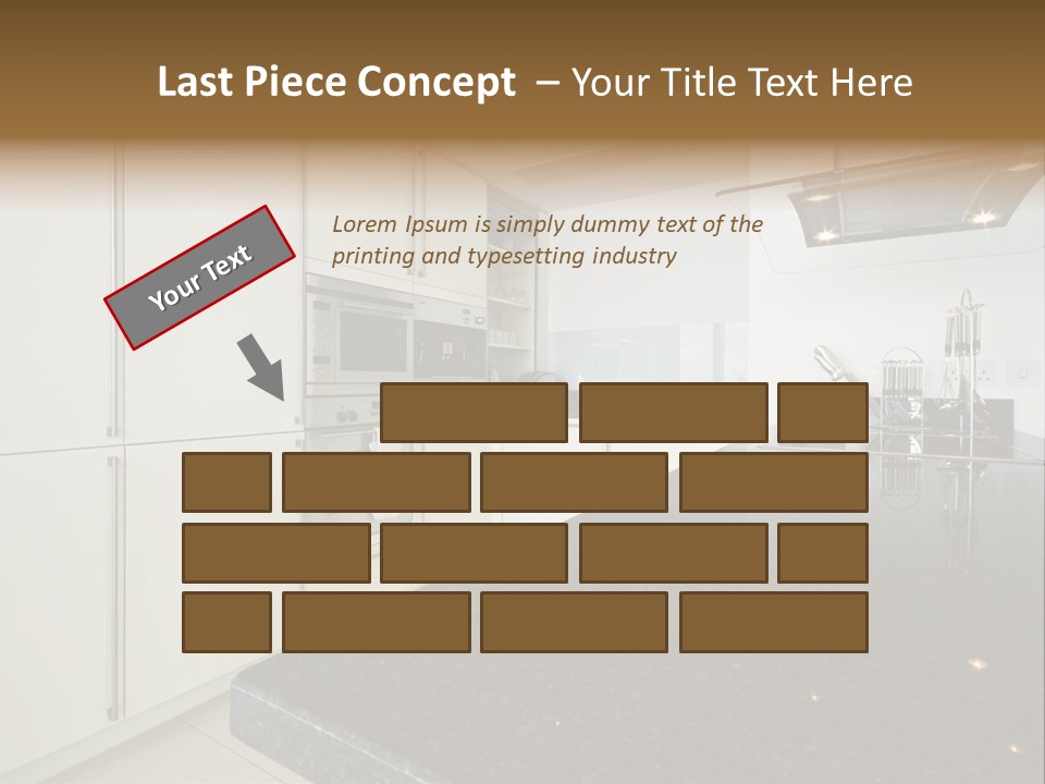 Fully Fitted Modern Kitchen With All Appliances PowerPoint Template