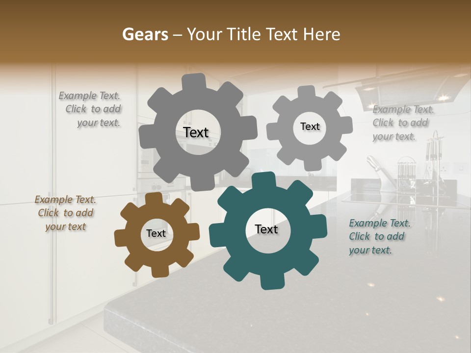 Fully Fitted Modern Kitchen With All Appliances PowerPoint Template