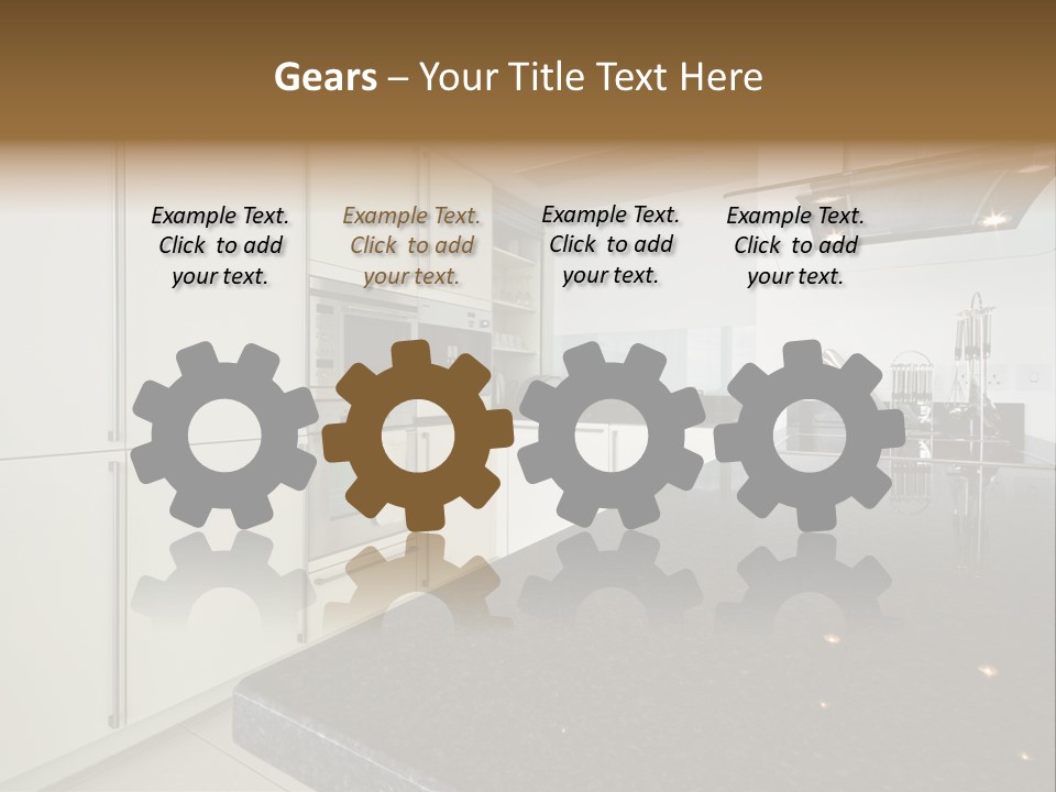 Fully Fitted Modern Kitchen With All Appliances PowerPoint Template