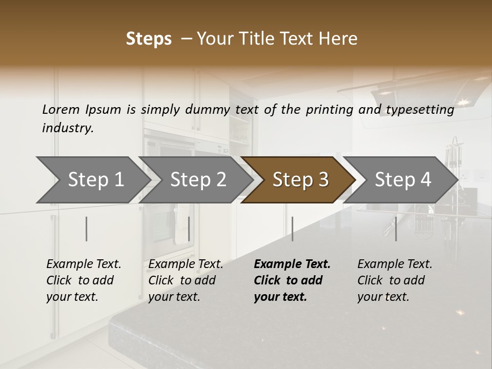 Fully Fitted Modern Kitchen With All Appliances PowerPoint Template