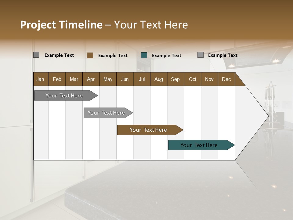 Fully Fitted Modern Kitchen With All Appliances PowerPoint Template