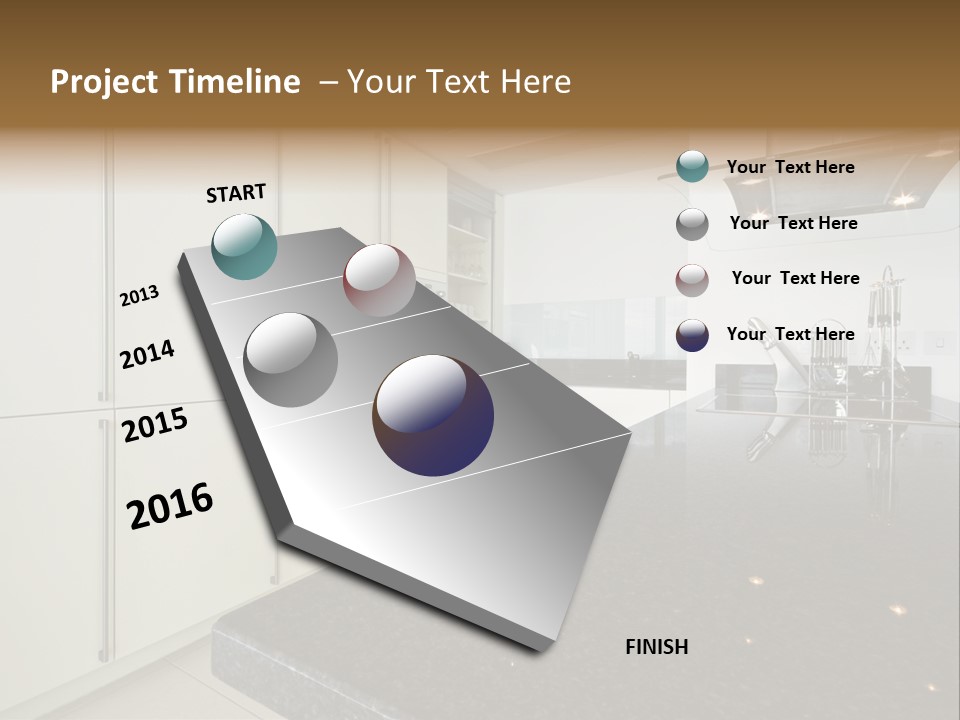 Fully Fitted Modern Kitchen With All Appliances PowerPoint Template